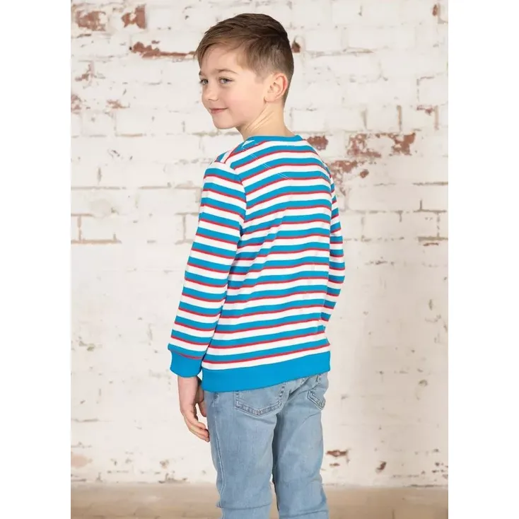 Lighthouse Boys Sweatshirt Finn Blue Red Stripe