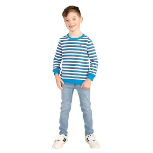 Lighthouse Boys Sweatshirt Finn Blue Red Stripe