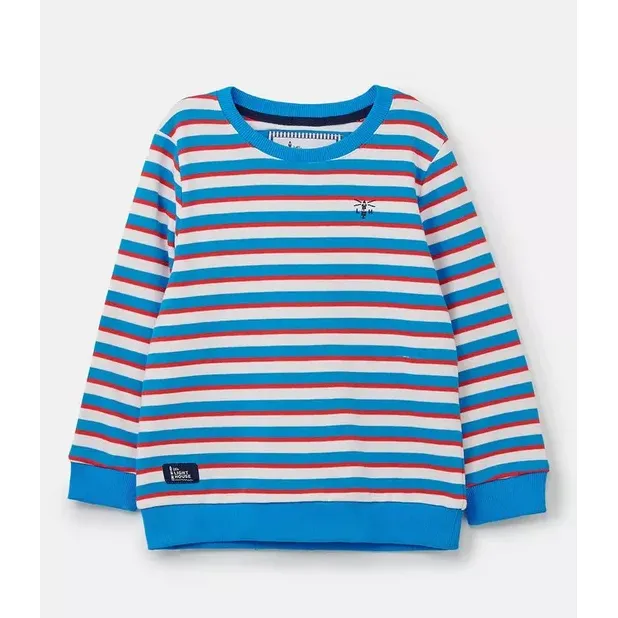 Lighthouse Boys Sweatshirt Finn Blue Red Stripe