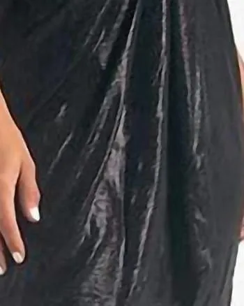 Liquid Metal Dolman Sleeve Dress In Black | Black