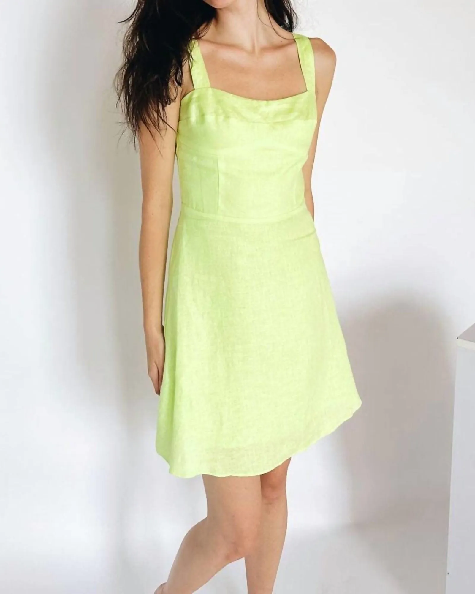 Malibu Mini Dress in Lime | Lime