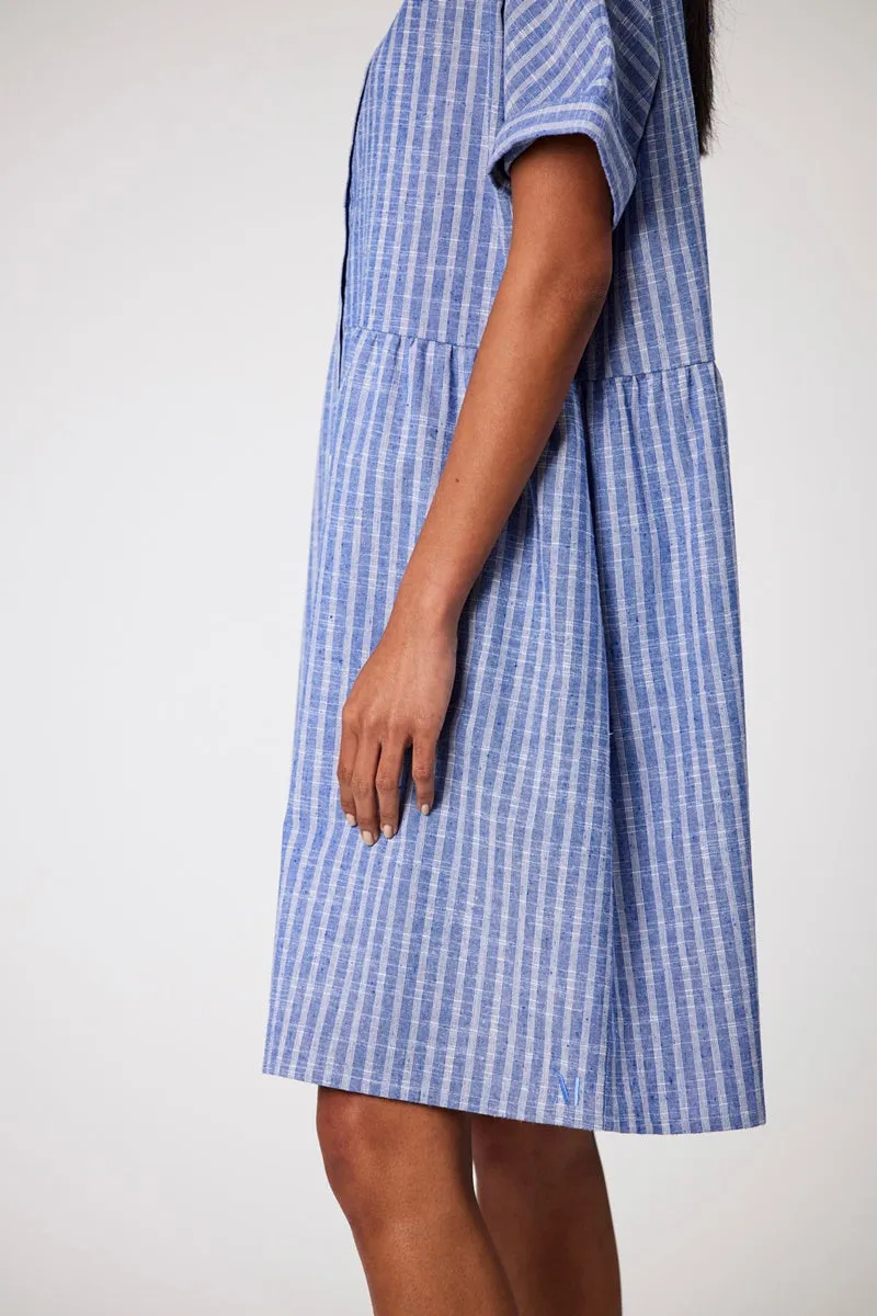 Marlow - Waves Shirt Dress - Denim Stripe