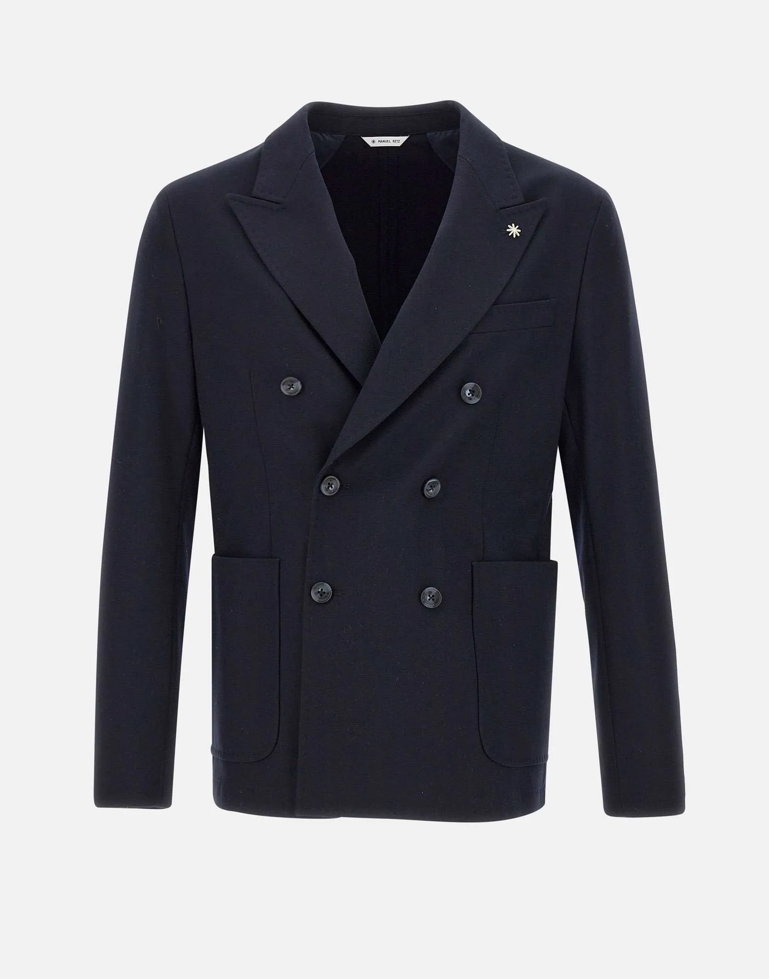 Men's Blue Viscose Blend Blazer