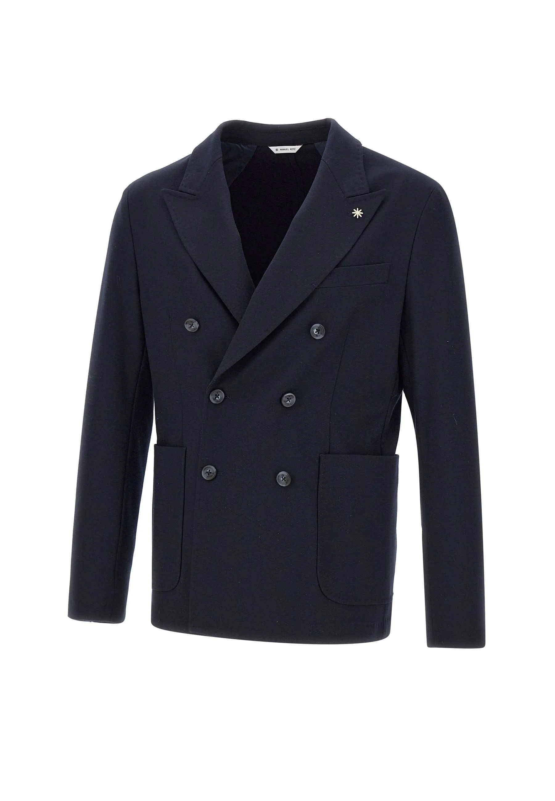 Men's Blue Viscose Blend Blazer