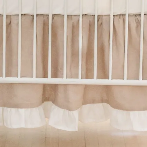 Natural Linen Crib Skirt