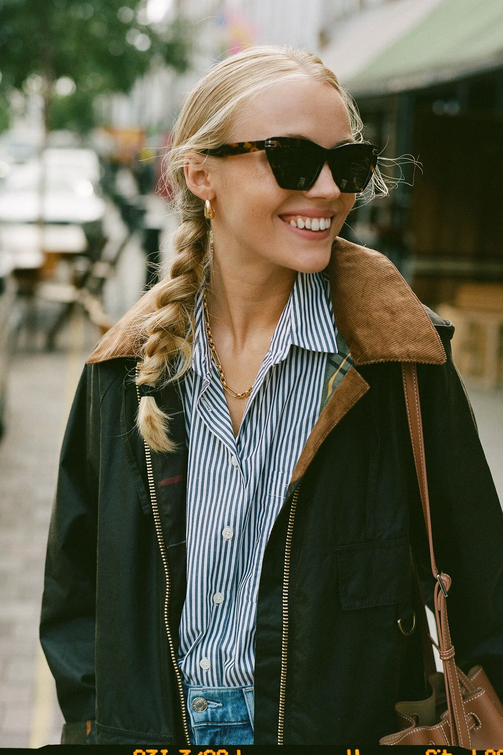 Navy and White Bi Stripe Standard Shirt