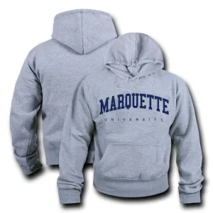 NCAA Marquette University Hoodie Sweatshirt Gameday Fleece Pullover Heather Grey