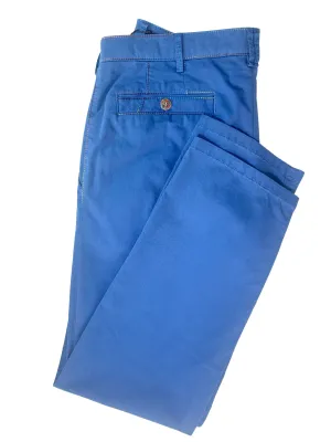 NEW YORK MID BLUE CHINOS WITH RAINBOW STITCHING