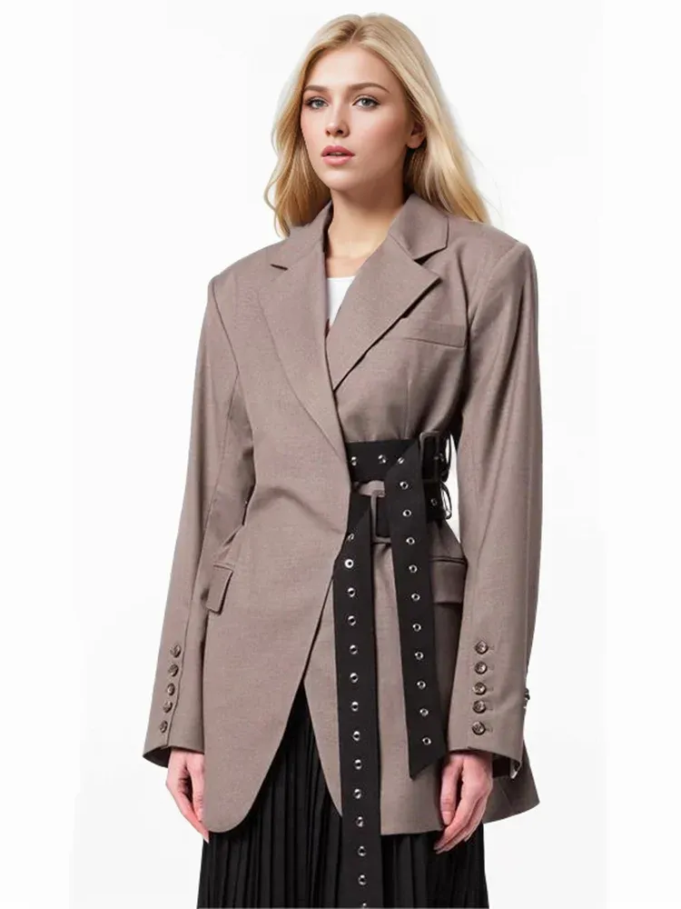 Patchwork Belt Blazer