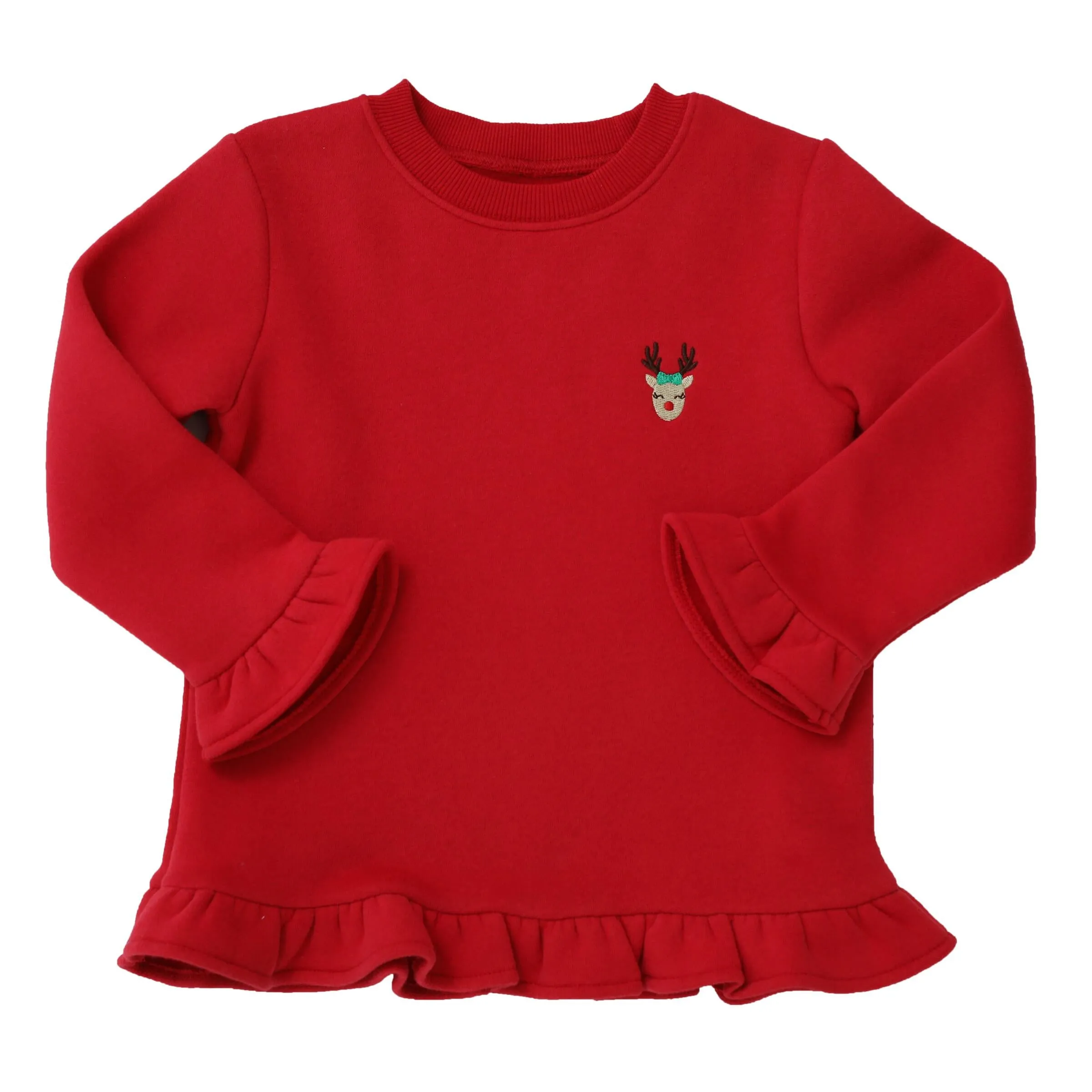Reindeer Ruffle Sweatshirt