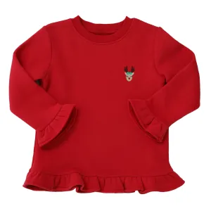 Reindeer Ruffle Sweatshirt