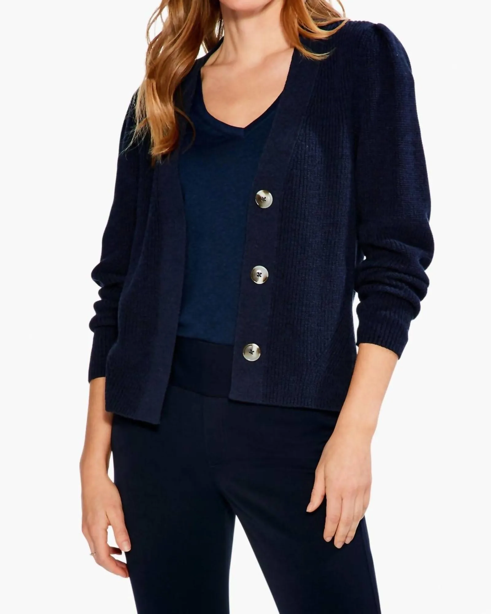 Shaker Knit Cardigan in Dark Indigo | Dark Indigo