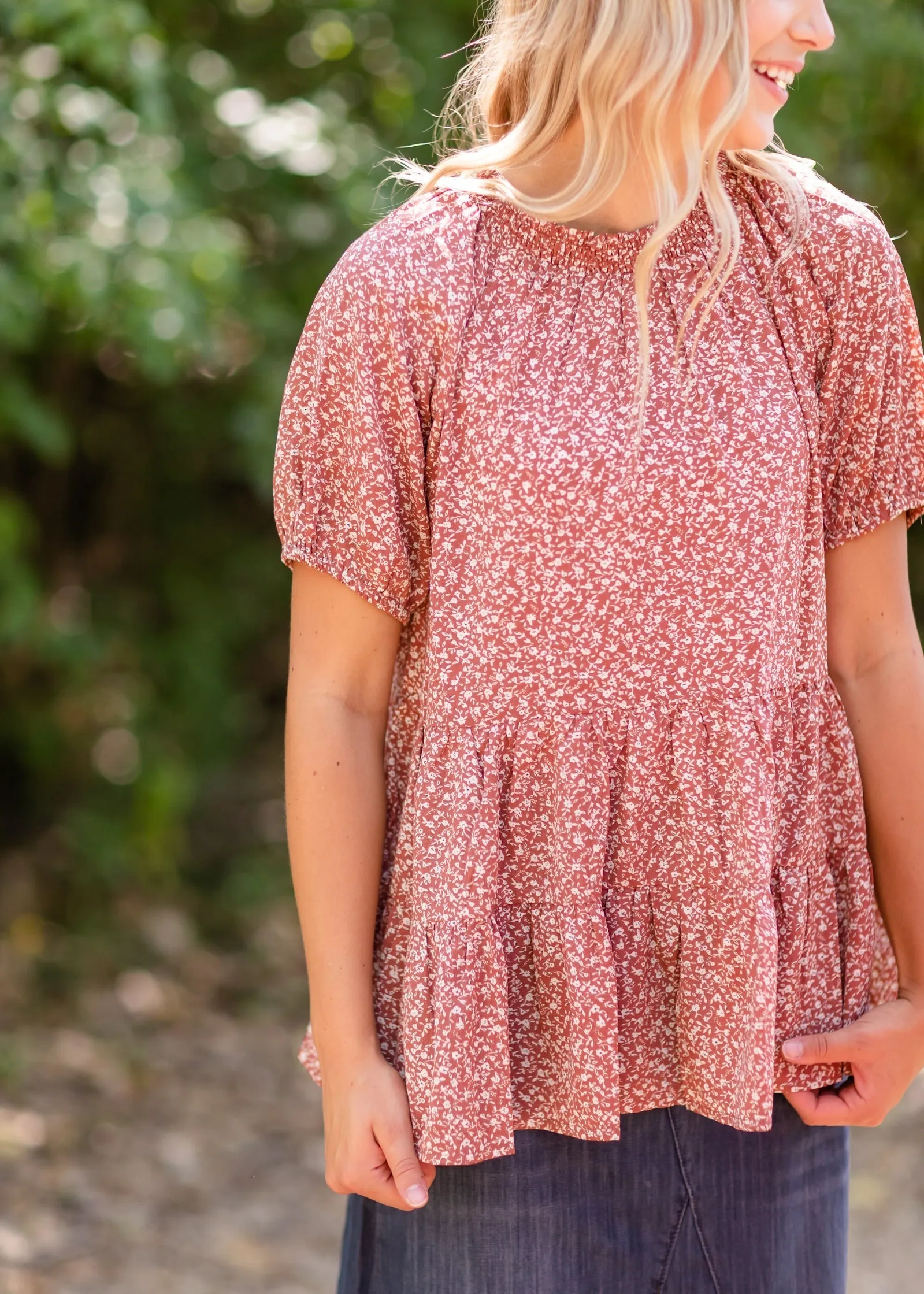 Sienna Ruffle Detail Tiered Top - FINAL SALE