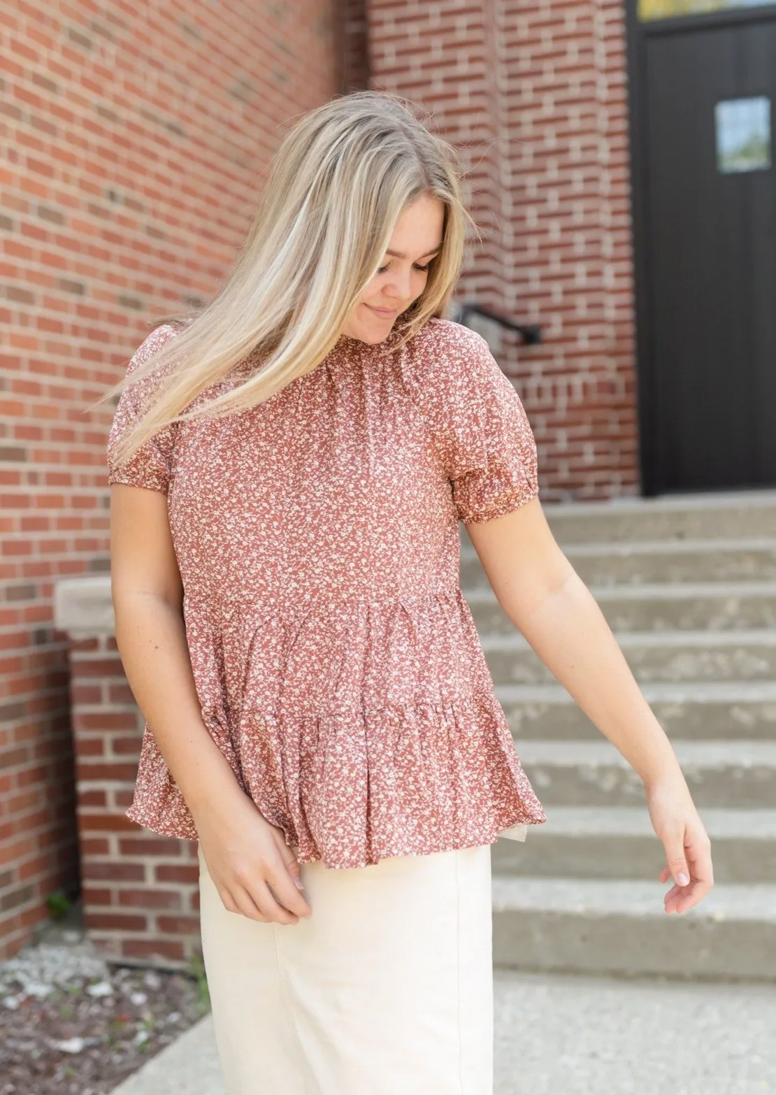 Sienna Ruffle Detail Tiered Top - FINAL SALE