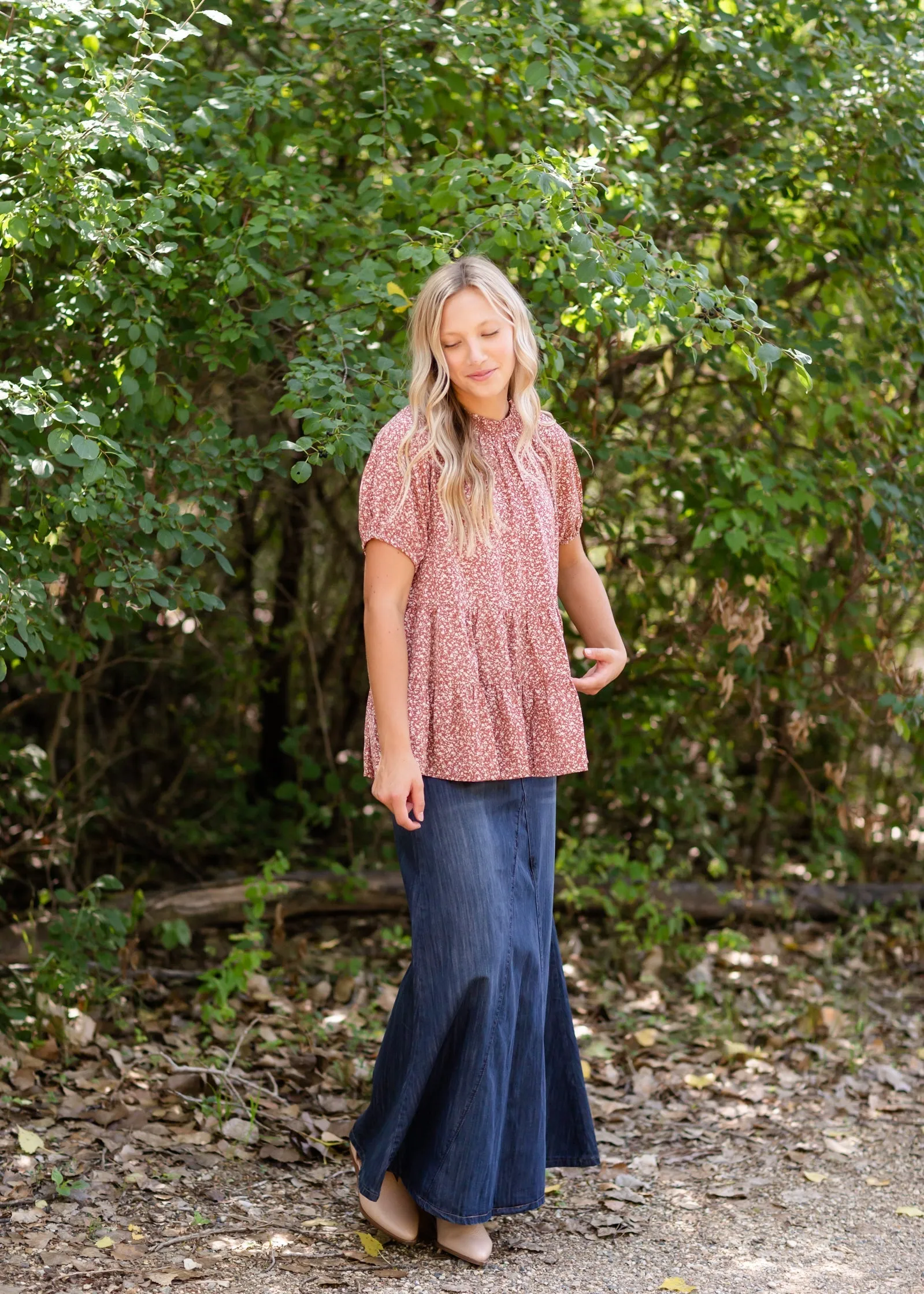 Sienna Ruffle Detail Tiered Top - FINAL SALE