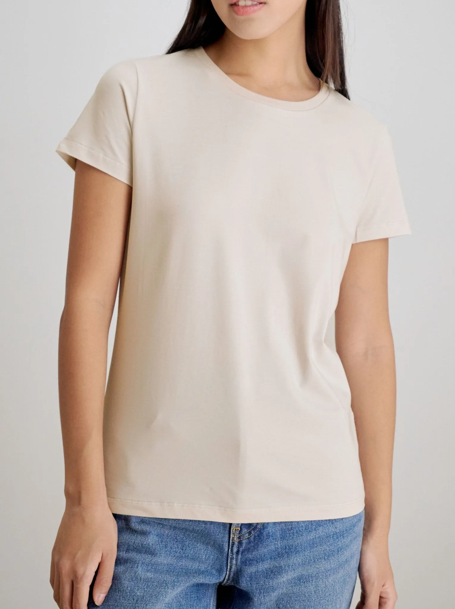 SIGNATURE relaxed jersey tee (Stone)