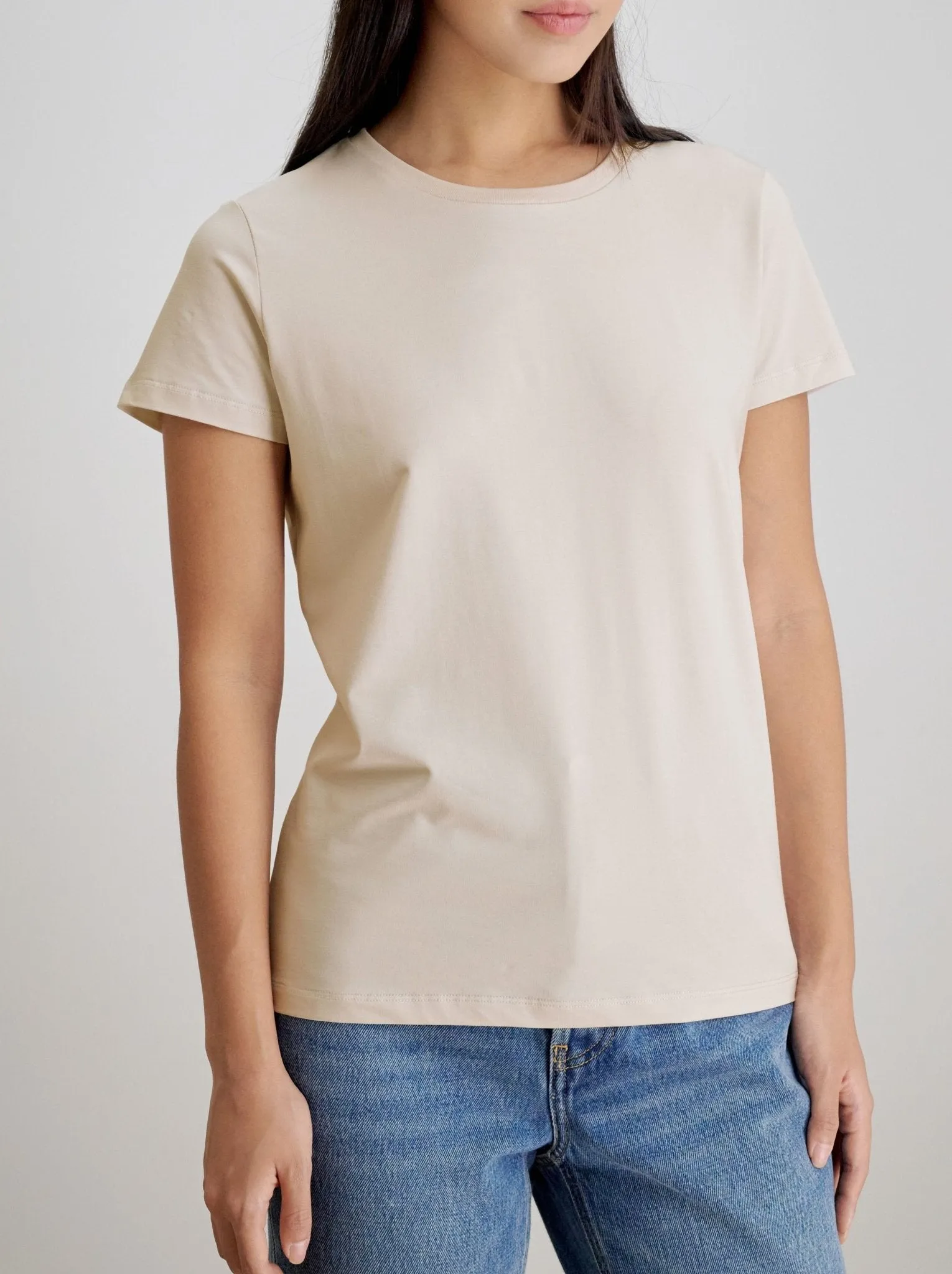SIGNATURE relaxed jersey tee (Stone)