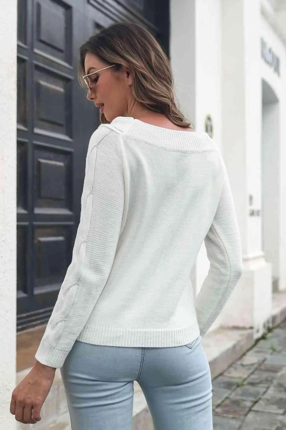 Snuggly Chic Boat Neck Knit Sweater