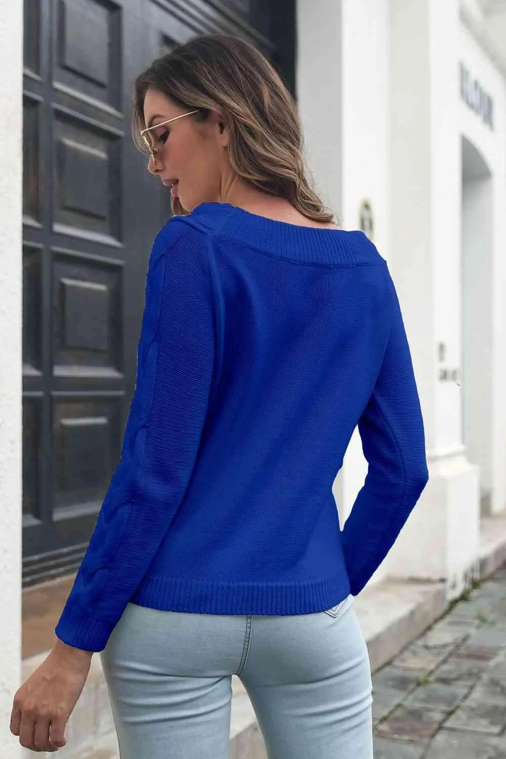 Snuggly Chic Boat Neck Knit Sweater