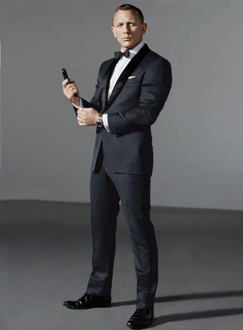 Special Agent Blue Wool Tuxedo Suit