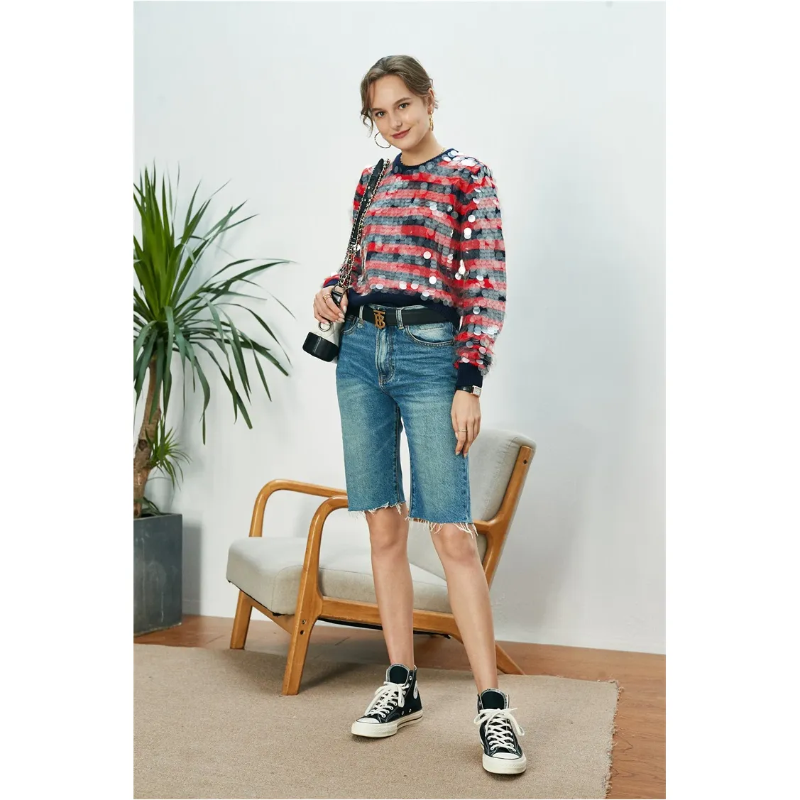 Striped Women's Knit Sweaters
