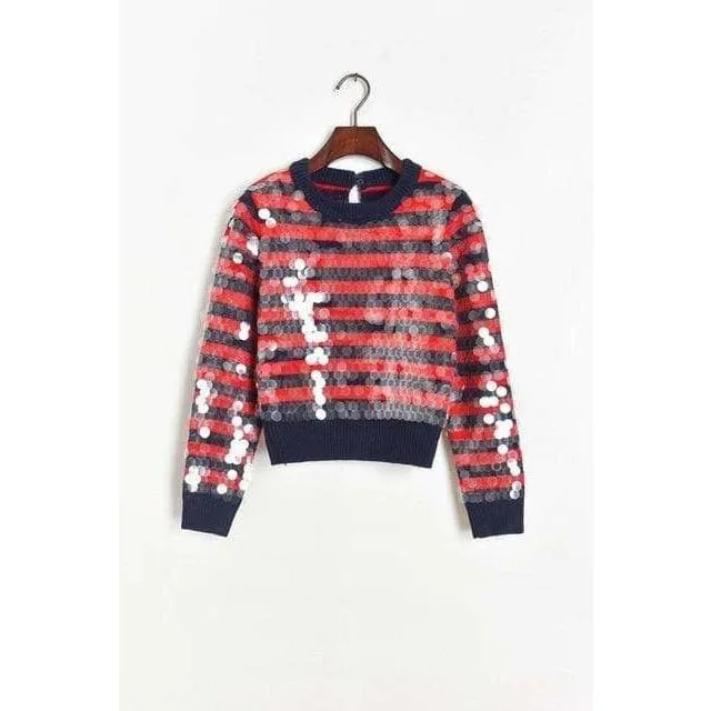 Striped Women's Knit Sweaters