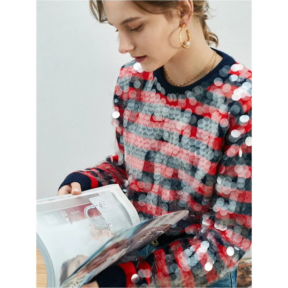 Striped Women's Knit Sweaters