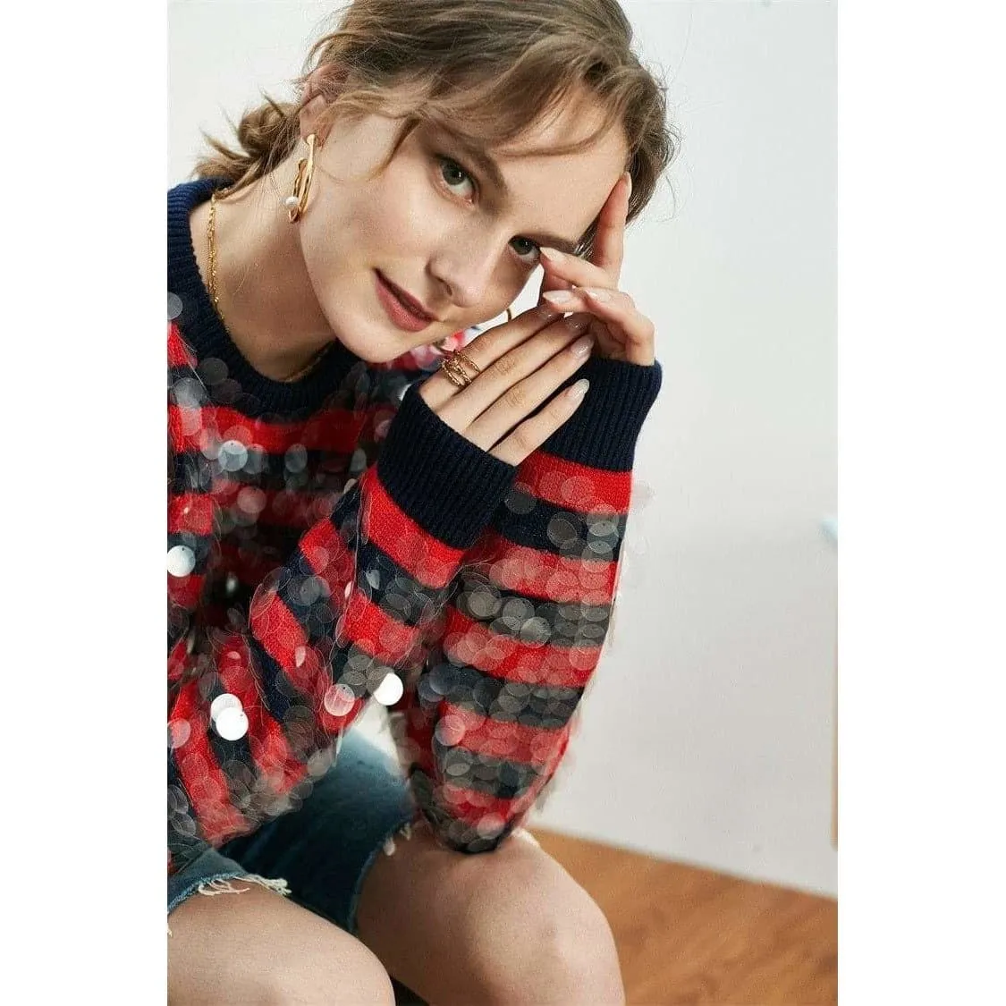 Striped Women's Knit Sweaters