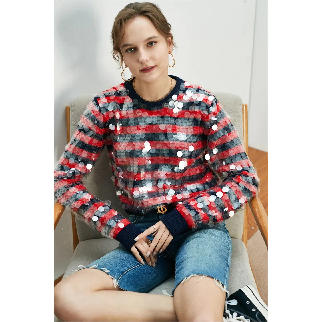 Striped Women's Knit Sweaters