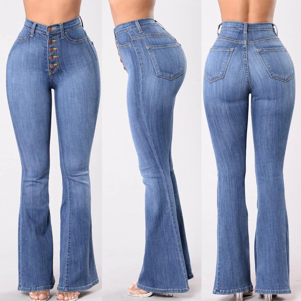 THE BUTTON-UP FLARE JEANS