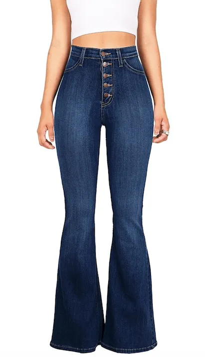 THE BUTTON-UP FLARE JEANS
