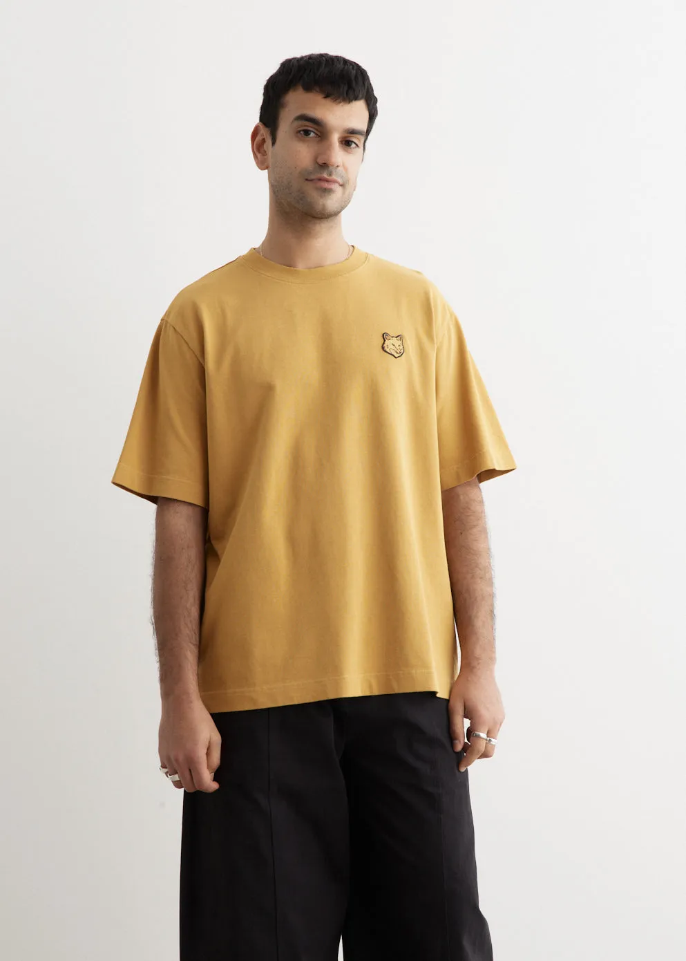 Tonal Fox Head Patch Oversized T-Shirt