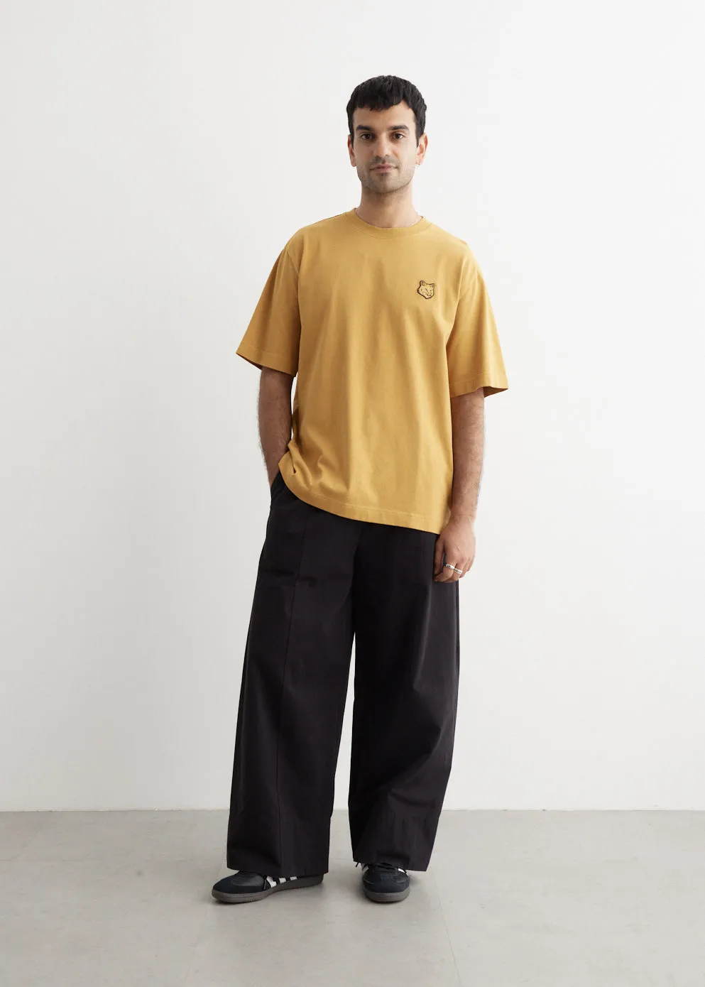 Tonal Fox Head Patch Oversized T-Shirt