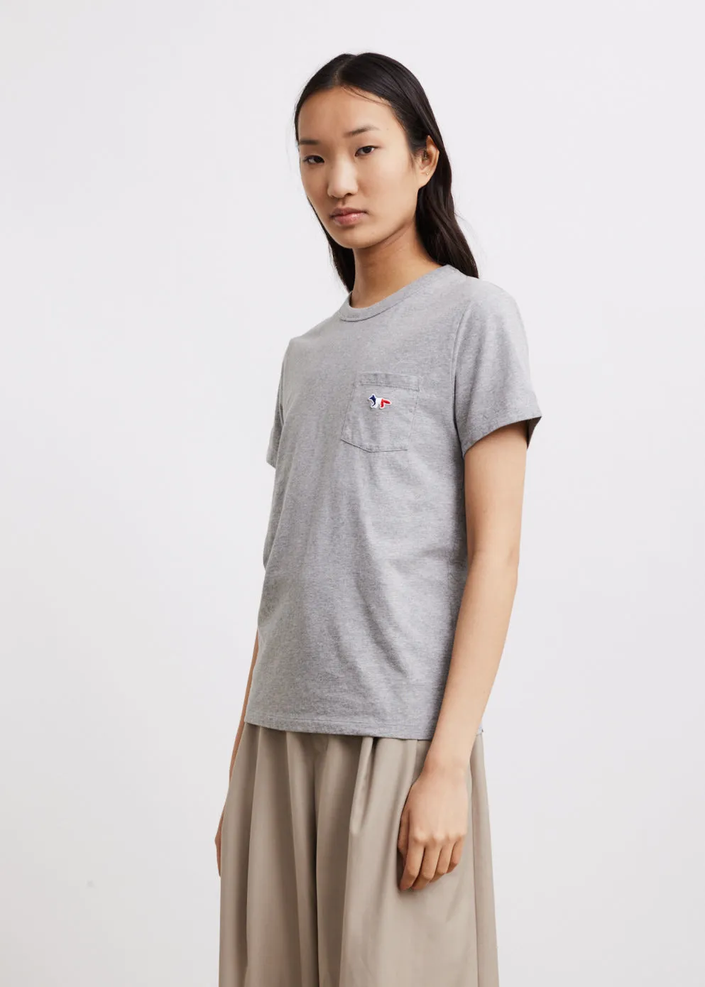 Tricolour Fox Patch Classic Pocket T-Shirt