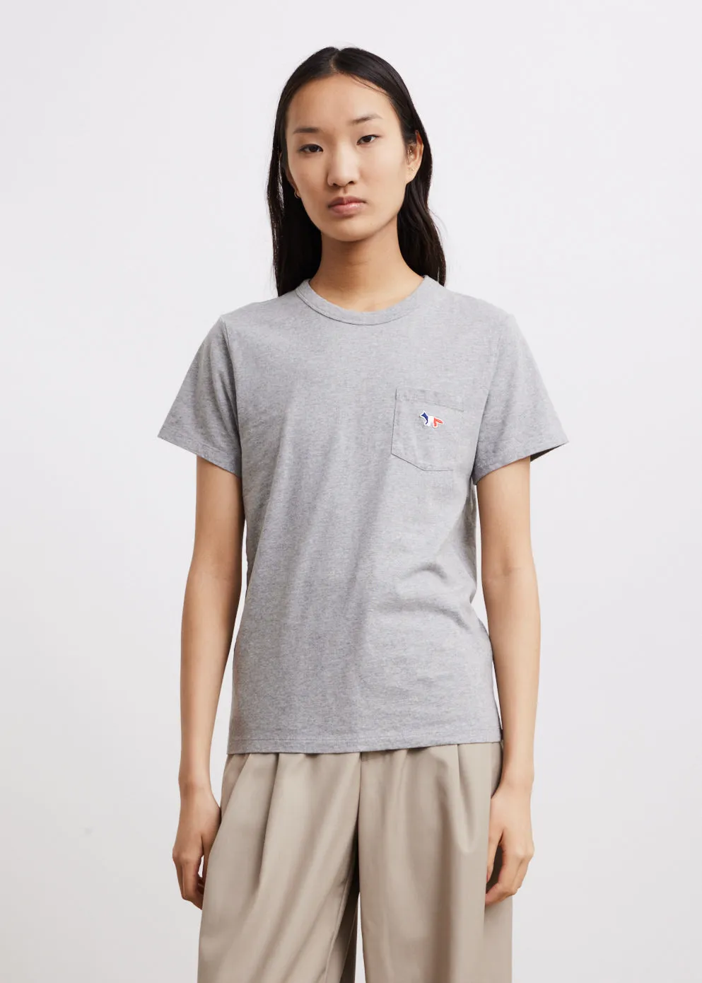 Tricolour Fox Patch Classic Pocket T-Shirt