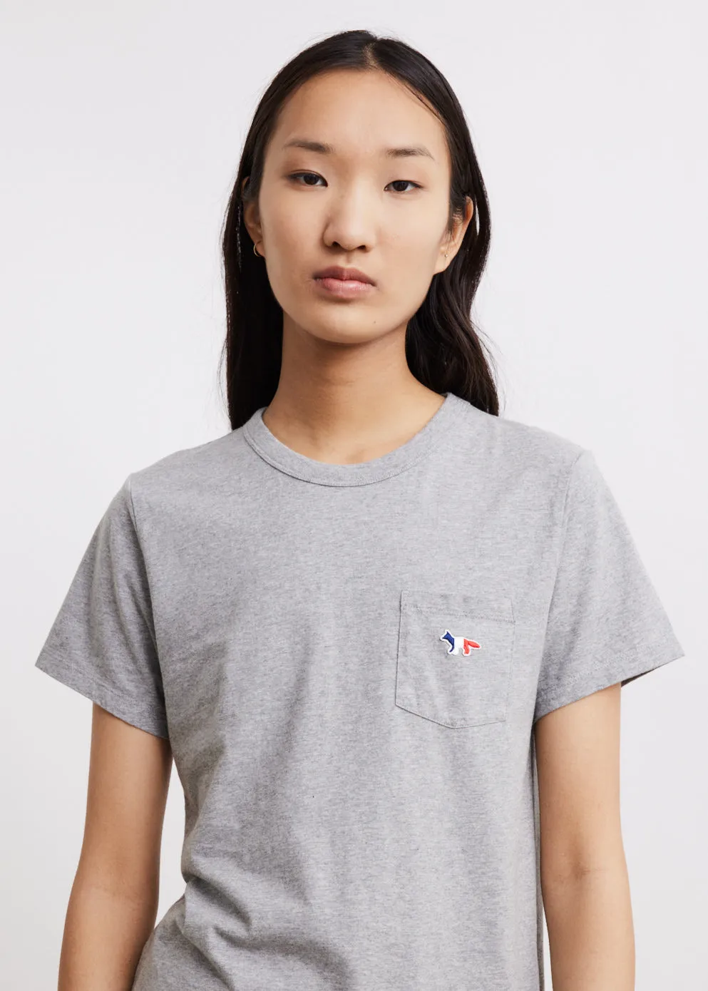 Tricolour Fox Patch Classic Pocket T-Shirt