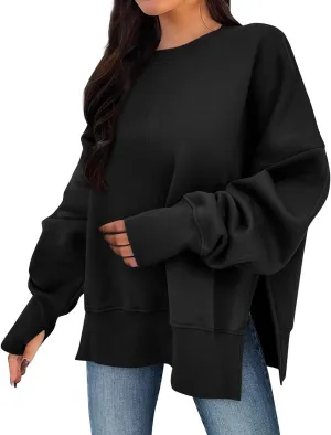 Womens Oversized Hoodies Fleece Thumb Hole Sweatshirts Long Sleeve Sweaters Pullover Fall Outfits with Pocket