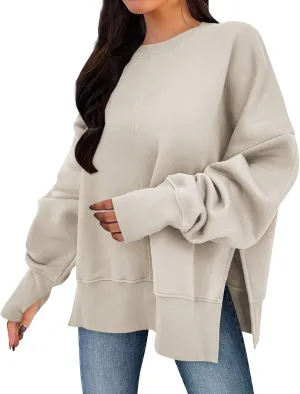 Womens Oversized Hoodies Fleece Thumb Hole Sweatshirts Long Sleeve Sweaters Pullover Fall Outfits with Pocket