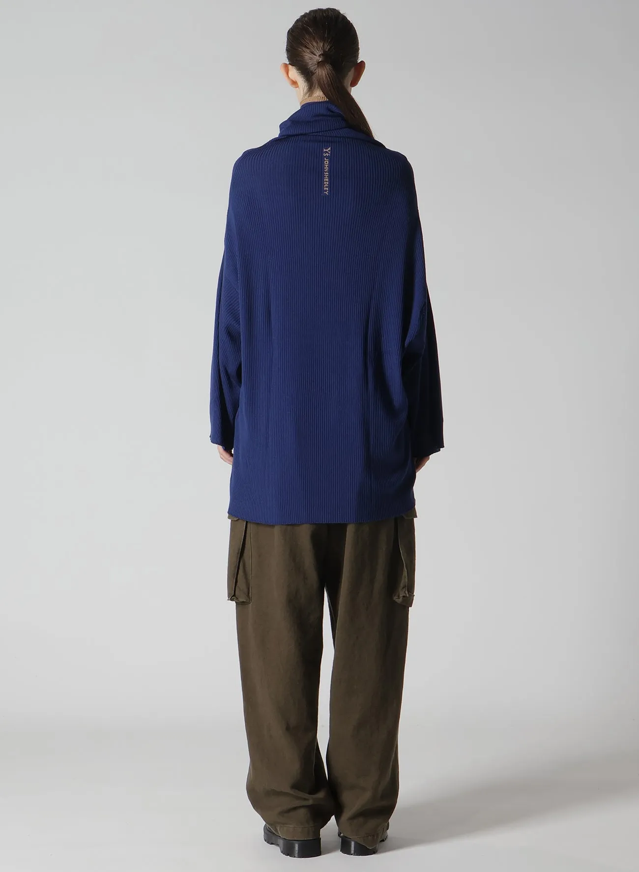Y's  JOHN SMEDLEY BOTTLE NECK RIBBED KNIT