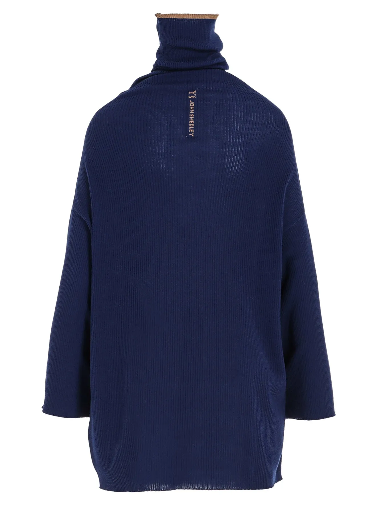 Y's  JOHN SMEDLEY BOTTLE NECK RIBBED KNIT