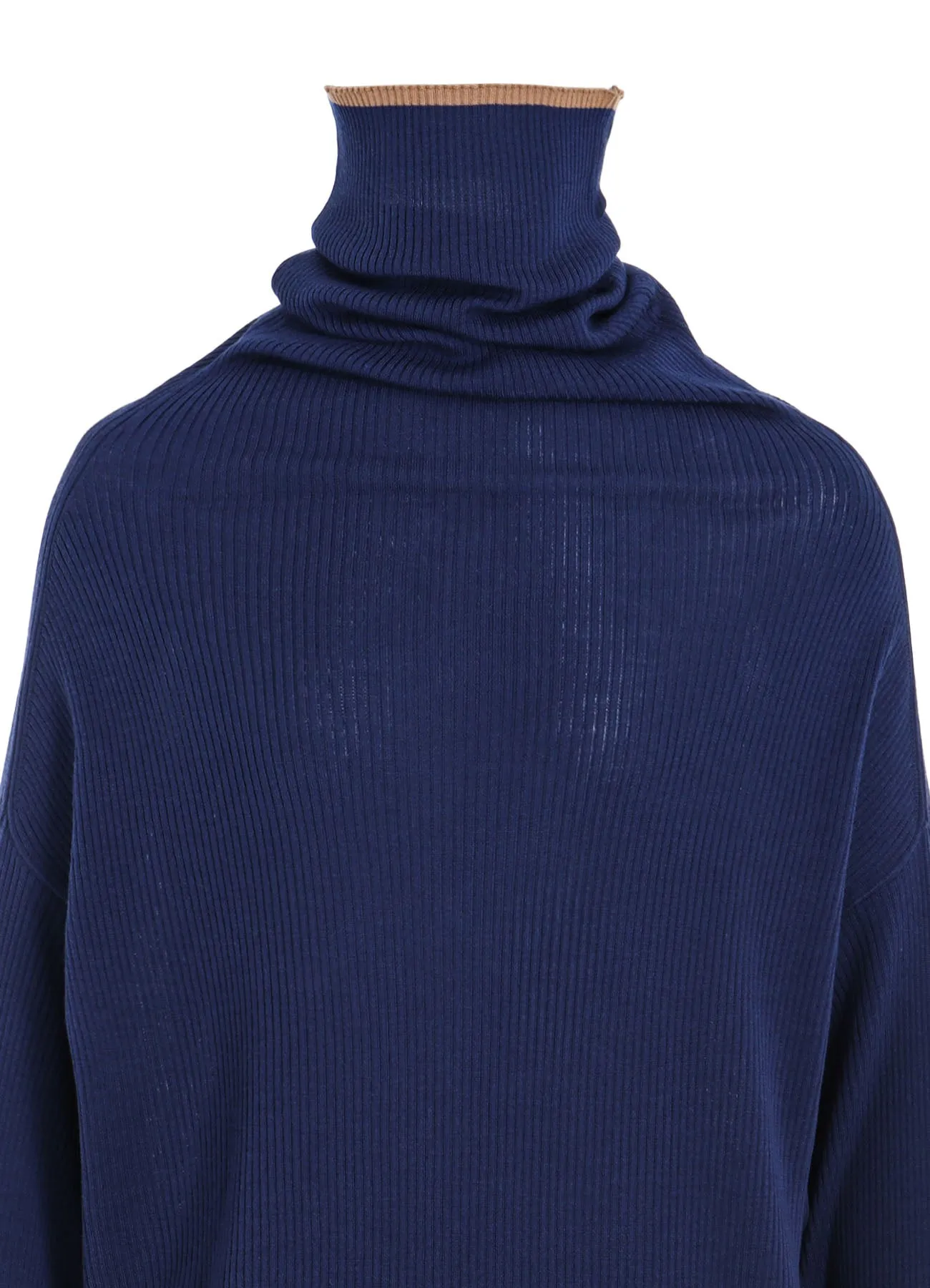 Y's  JOHN SMEDLEY BOTTLE NECK RIBBED KNIT