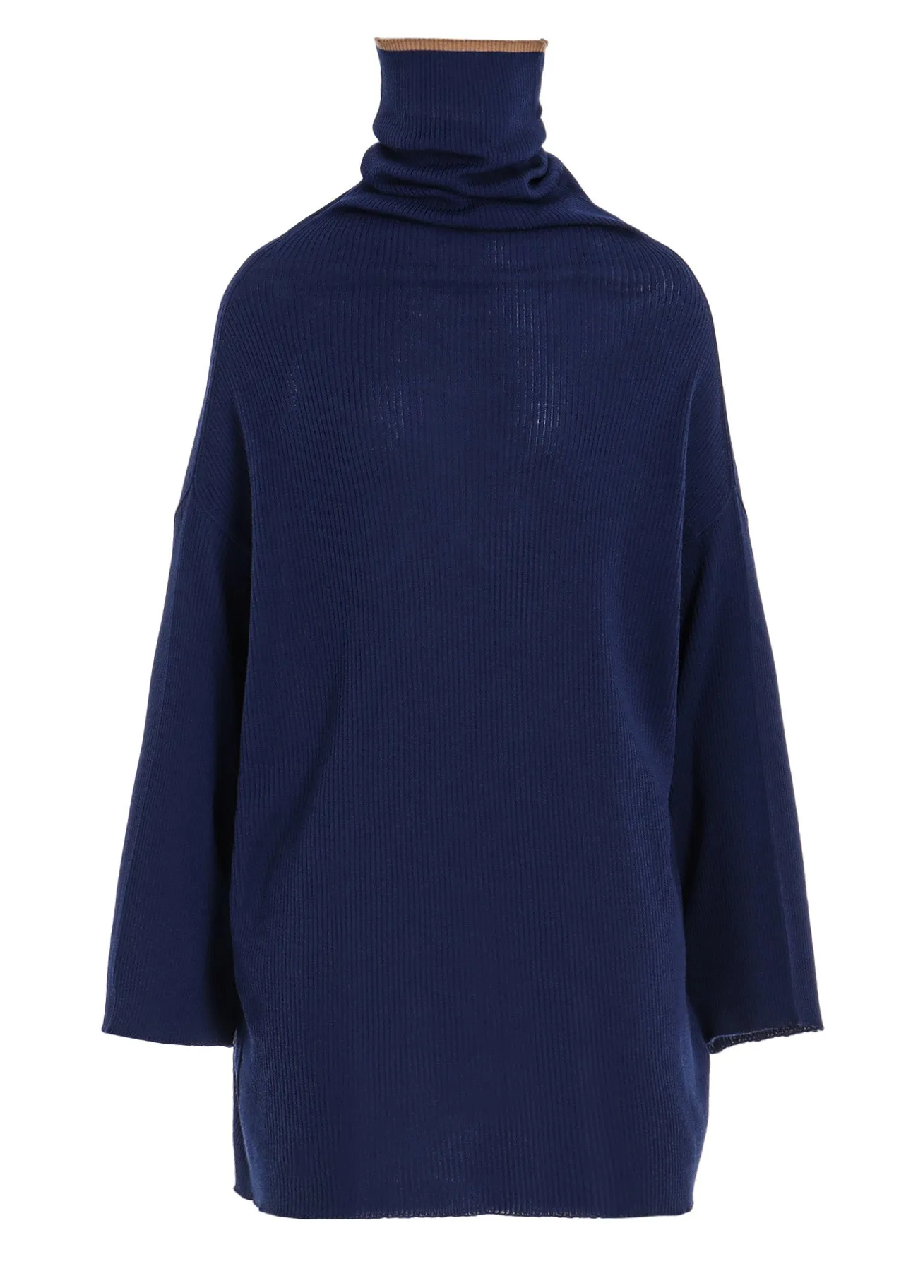 Y's  JOHN SMEDLEY BOTTLE NECK RIBBED KNIT